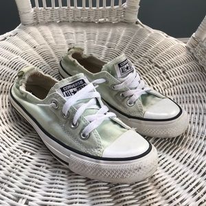 Converse, shoreline mint green,  All Star slip on size 8